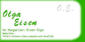 olga eisen business card